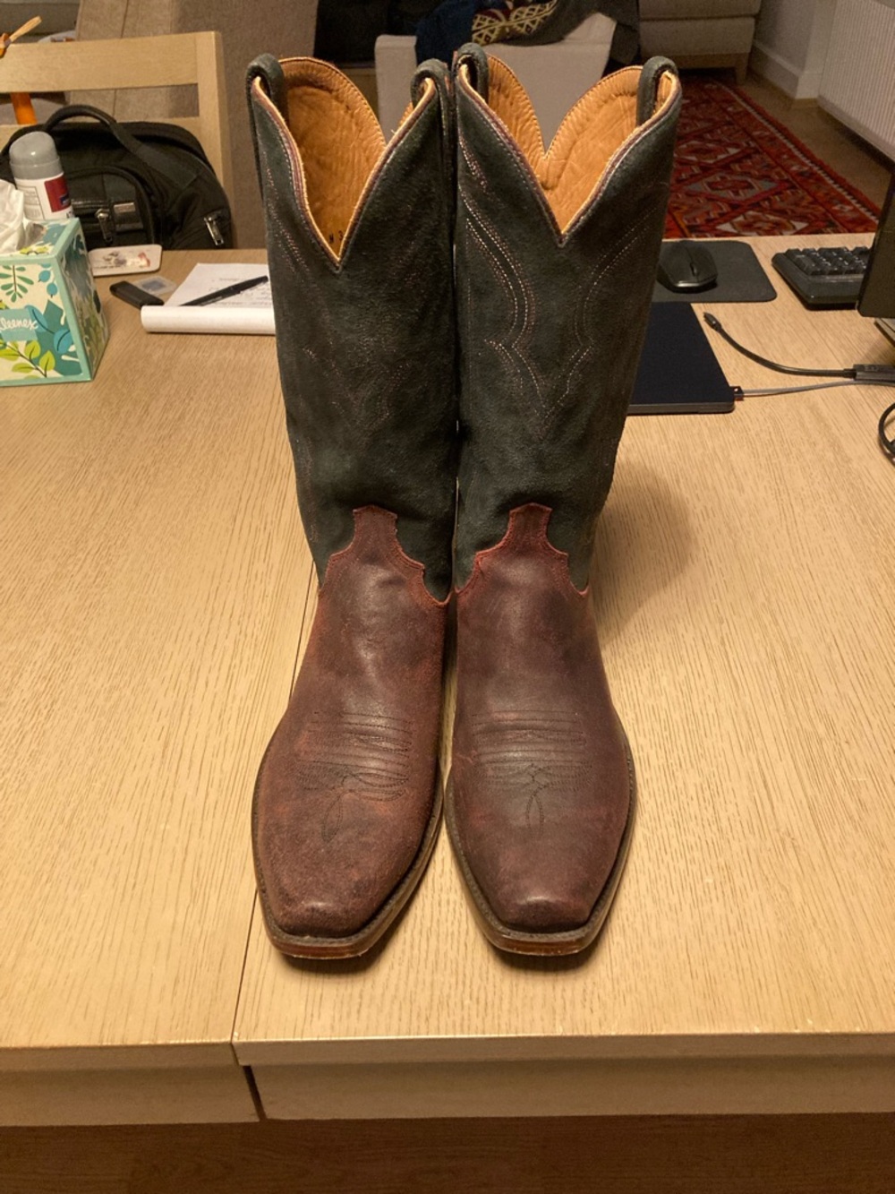 Lucchese Brazos Western Cowboy Boots wine 12